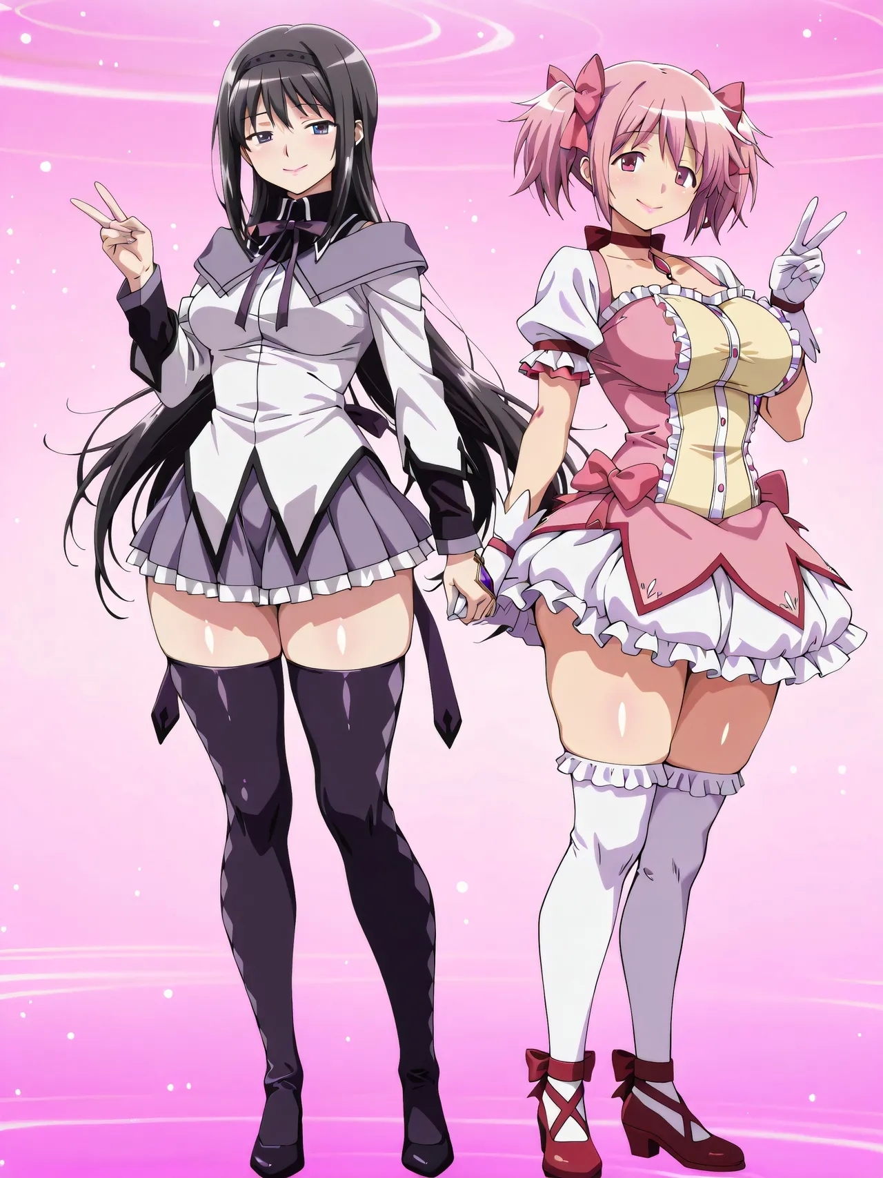 (Plushie Ai 69) 鹿目まどか x 暁美ほむら (魔法少女まどか☆マギカ) (Patreon) [Ai 生成] - Hentaiaz.com - 1