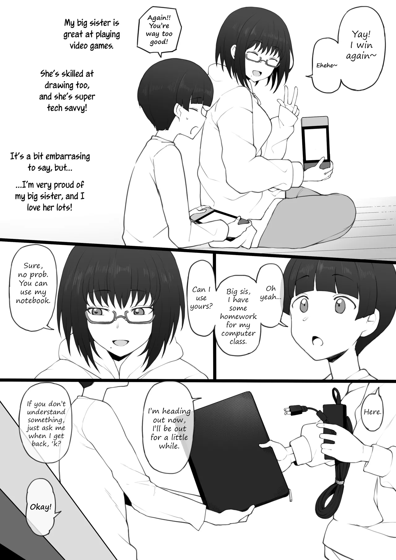Daisuki na Onee-chan ni Karita Pasocon no Naka ni... | On the Laptop My Beloved Big Sister Lent Me… - Page 2