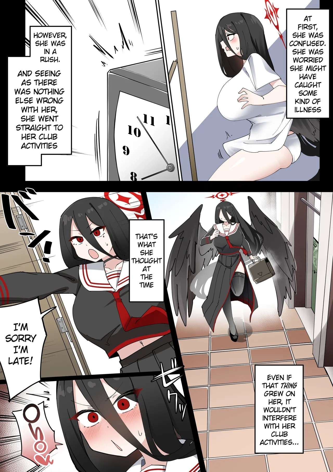 [ゼア・ラーク] ふたなりハスミさんvsむっつりマゾ雌アコちゃん まんが (ブルーアーカイブ) [英訳] - Hentaiaz.com - 3