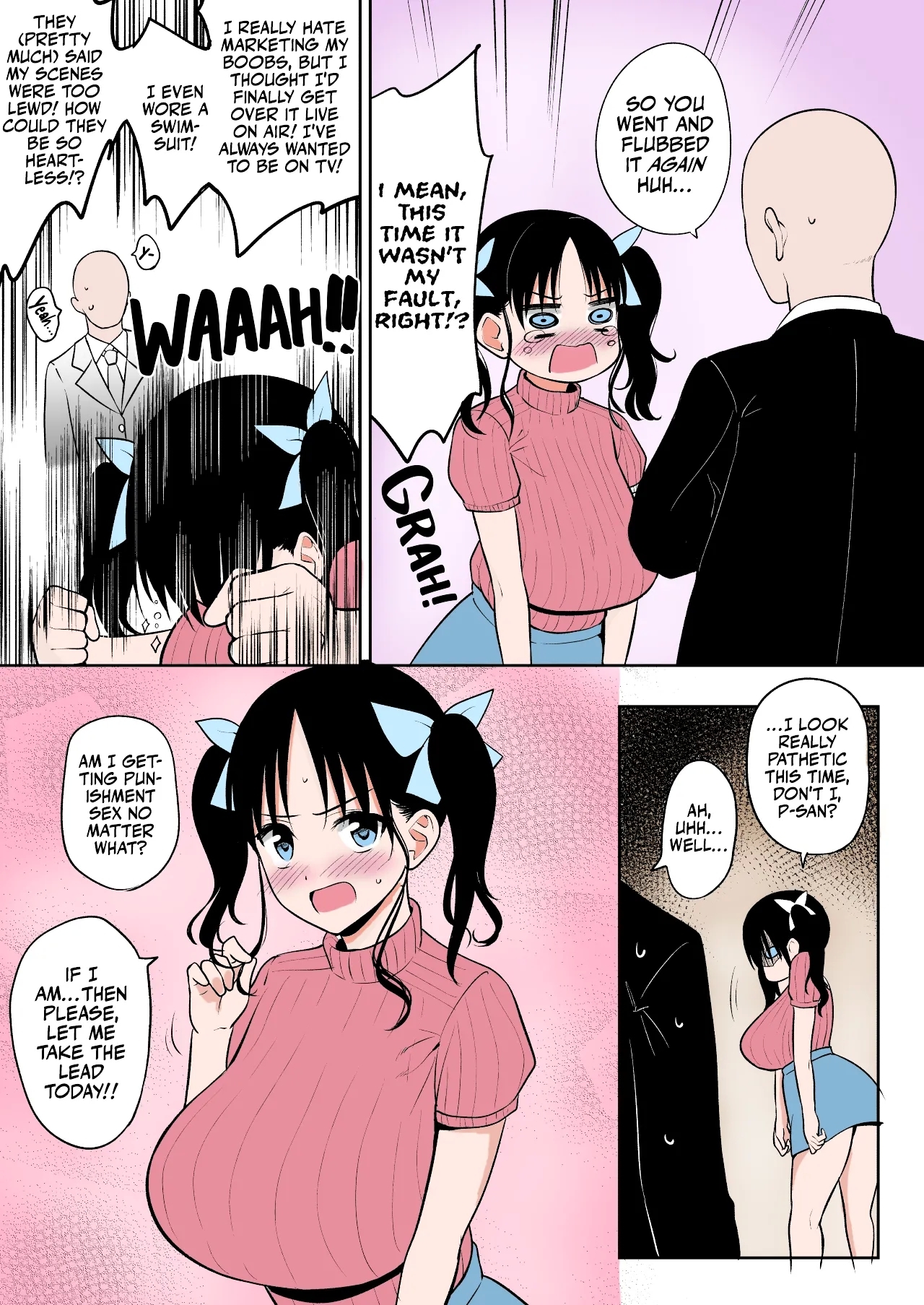 Sensitive Sugite Chijouha Shutsuen ga Hakushi ni Nattanode Pchan | A Hypersensitive, Saggy Breasted Underground Idol Blanks Out on Network TV and Has Consolation Sex with P-san 2