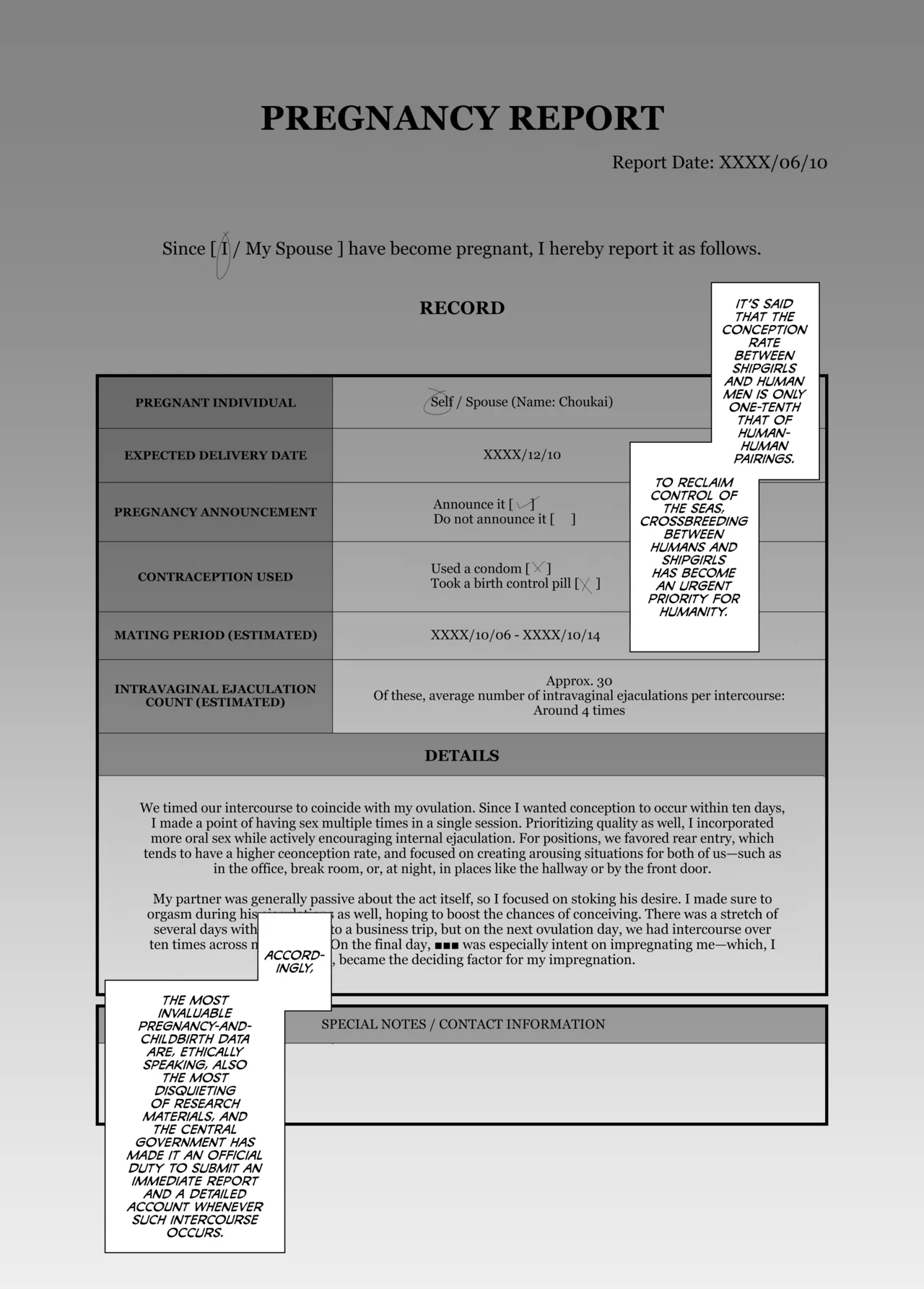 (C104) [業務用自我] 私がこわれた日 ～鳥海が提督と妊娠するまで隠れてこっそり浮気交尾しまくる話～ (艦隊これくしょん -艦これ-) [DL版] [英訳] - Hentaiaz.com - 2