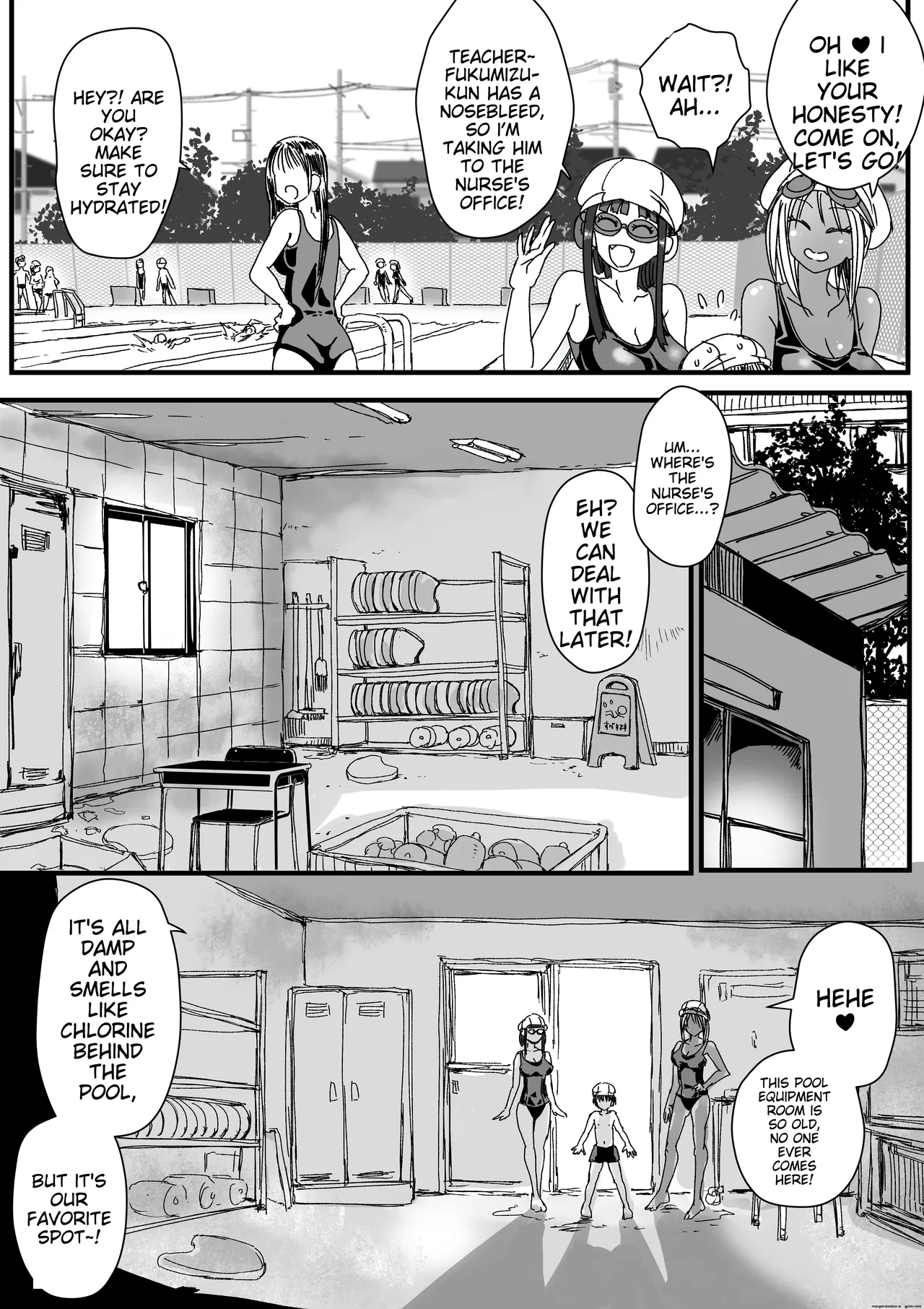 School Swimsuit Bitch! Deflowering a Virgin in the Pool Equipment Room - Page 8