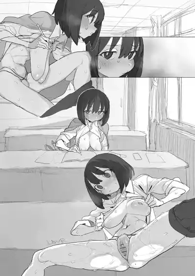 自習室で露出オナの練習してたら友達が来てピンチのルナちゃん 8