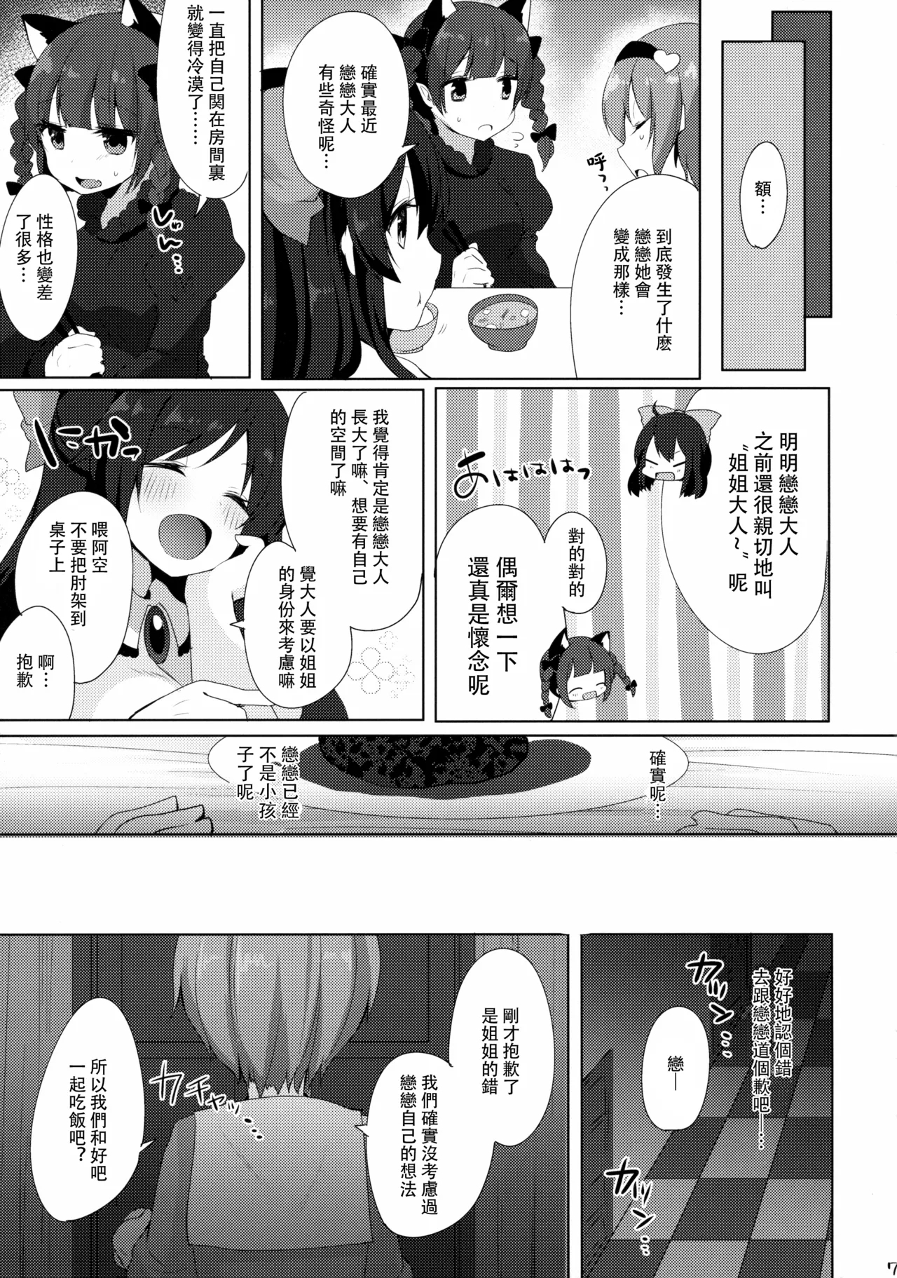 Satori to Koishi to Ecchi Shiyo! | 和戀戀與覺一起做愛吧!Chinese] - Page 7