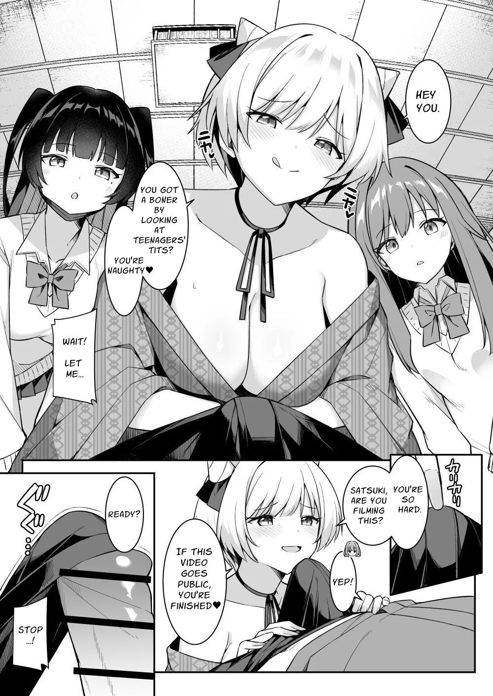 Shuugaku Ryokou de Onsen Ryokan ni Kita Gal, Nakai no Dekachinpo de Wakarase Zecchou | Gals on a Hot-spring Inn Trip are Shown Who's Boss by their Big Dick Waiter - Page 9