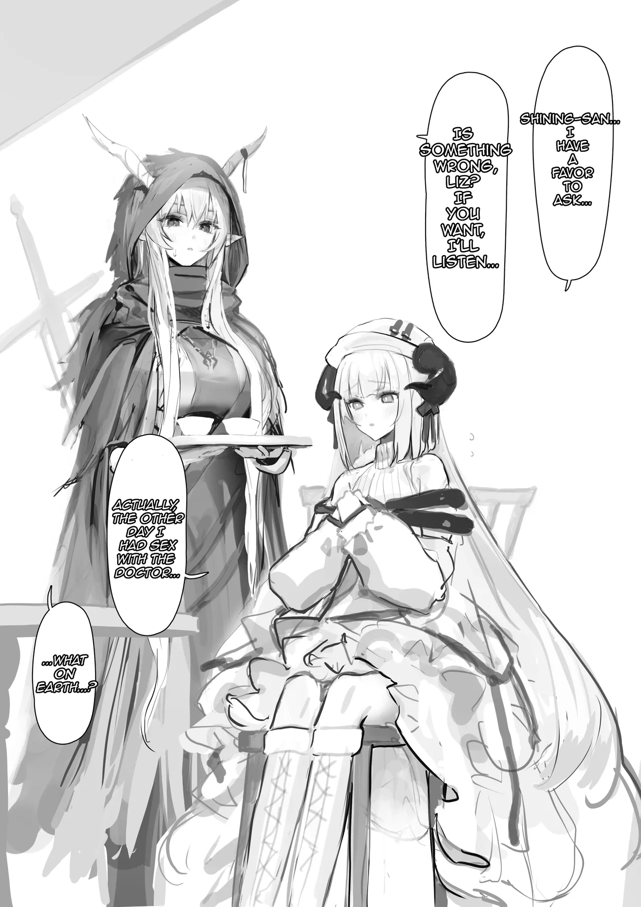 [猫の幼虫] シャイニング&ナイチンゲール 身代わりえっち (アークナイツ) - Hentaiaz.com - 3