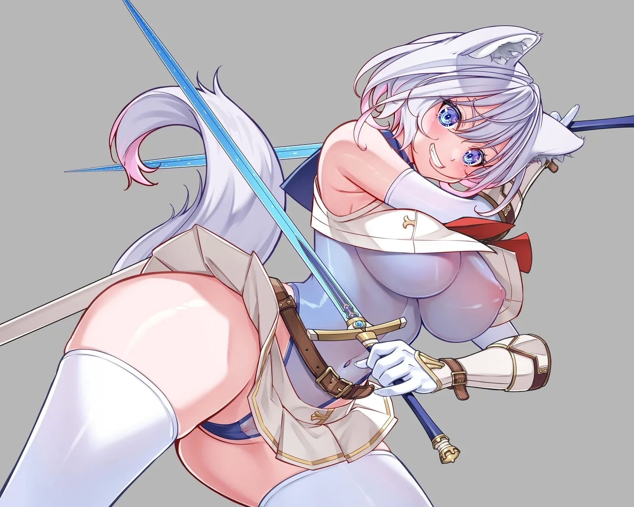 Hakurou Kenshi Hati-chan no Ecchi na Bouken no Sho | White Wolf Swordswoman's Erotic Adventure - Page 159