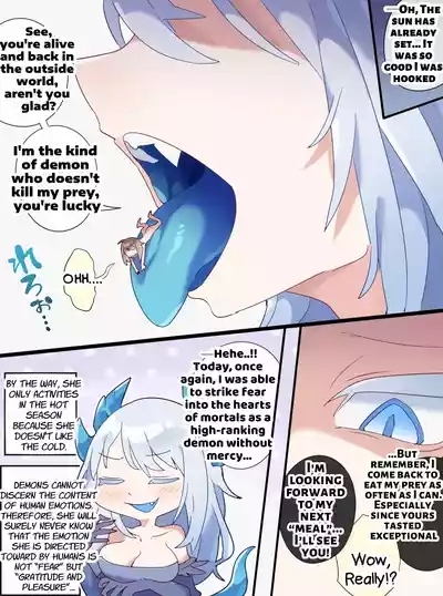 Giant devil girl swallows you whole and let you feel good inside her cool body 7