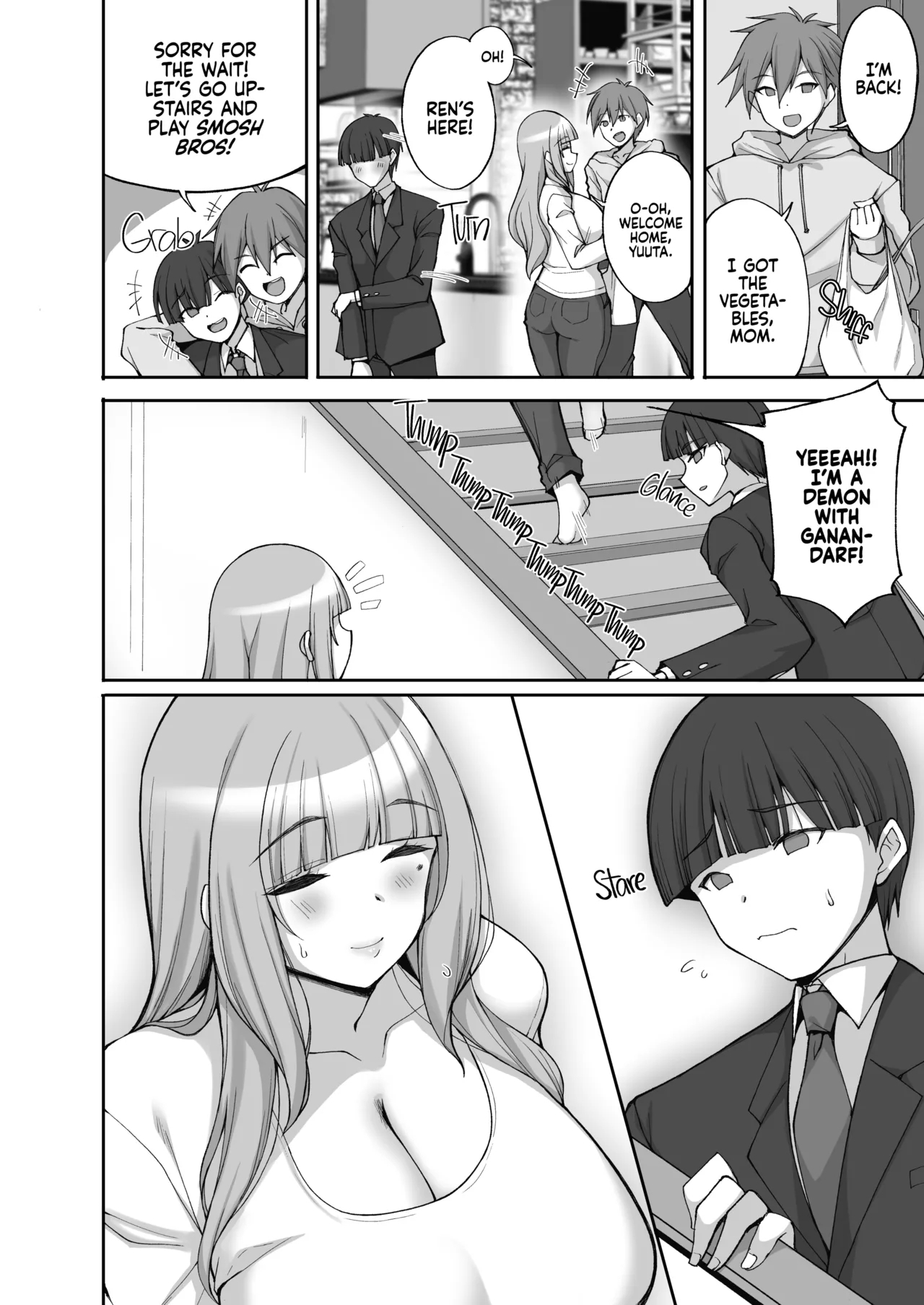 Hatsukoi no Bakunyuu Tomo Mama ga Yasashiku Sei no Tehodoki o Shitekureru Hanashi | Learning About Sex From My Friend's Mom - Page 7