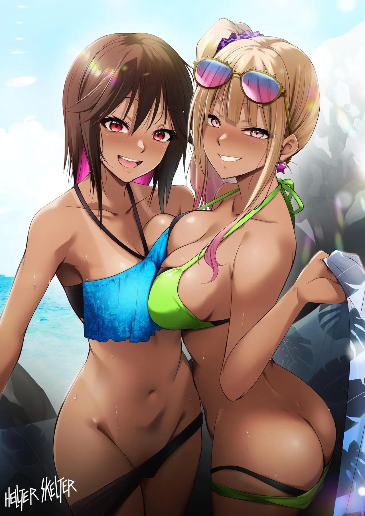 Umi no Ie de Baito shitetara Kuro Gyaru Doukyuusei ni Gyaku Nan sarete Asedaku Doutei Sotsugyou shita Natsu no Hi | Was working at a Beach when Two Tanned Gals Seduced Me & Popped My Cherry on a Sweaty Summer Day - Page 35