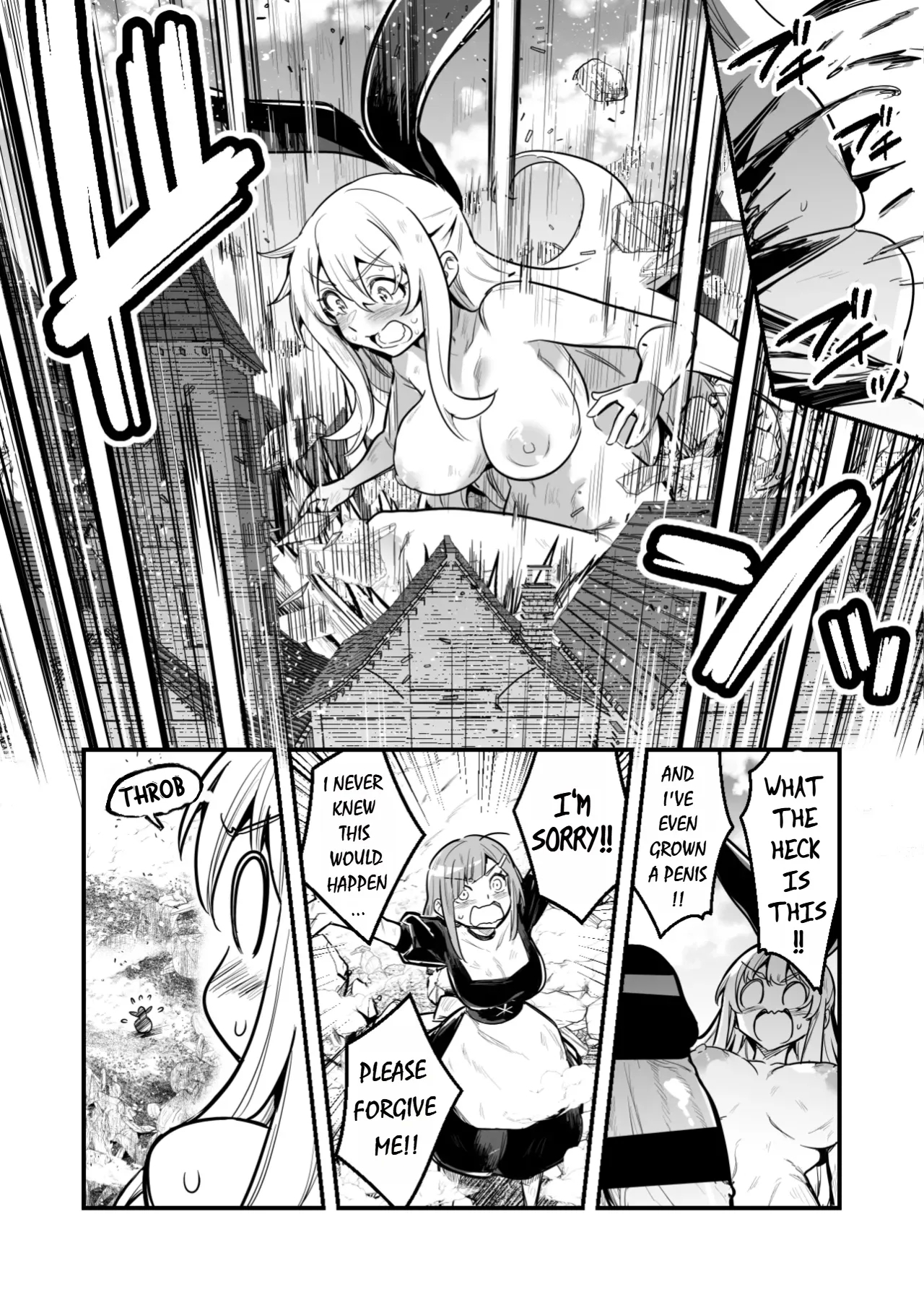 An adventurer grown huge from an elixir, lost control and started fucking things 2