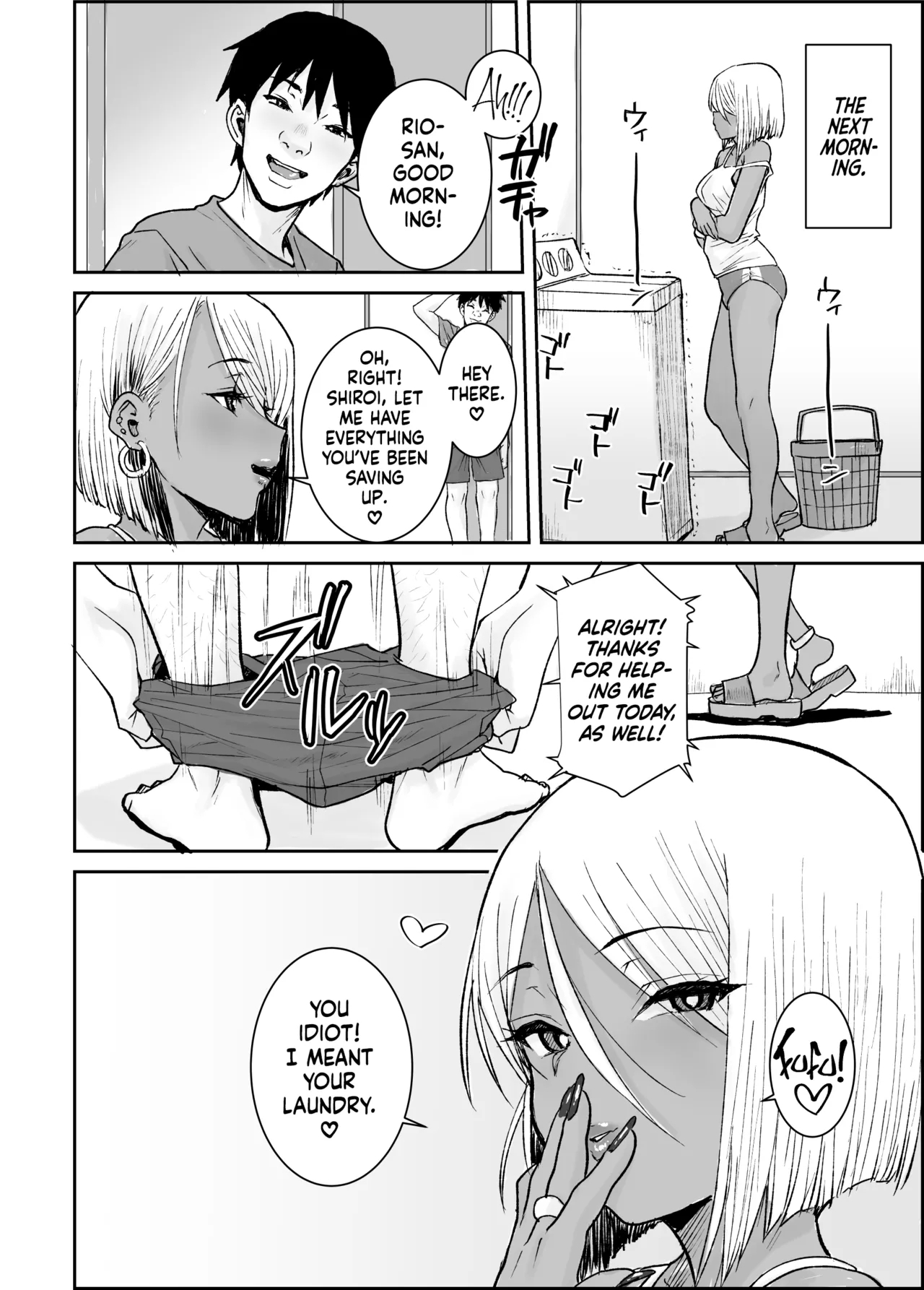 Daigaku no Ore, Kuro Gyaru Bijou KanrininSkinned Gyaru Landlady While She Rode Me Cowgirl - Page 33